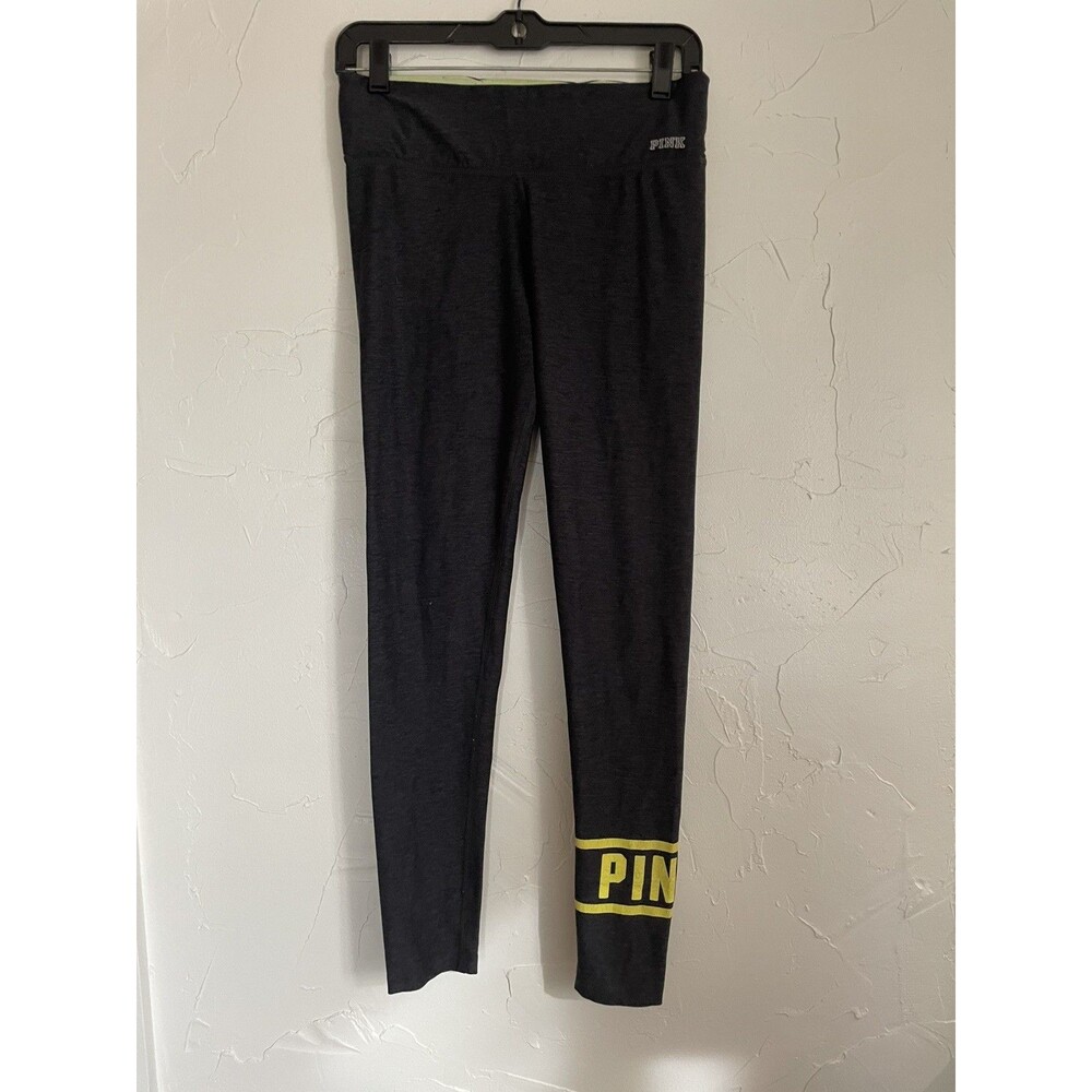 PINK Women’s Seamless Knit Colorblock Ankle Leggings Gray/Black Size S